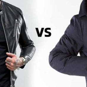 dragen heren leren jassen of parkas