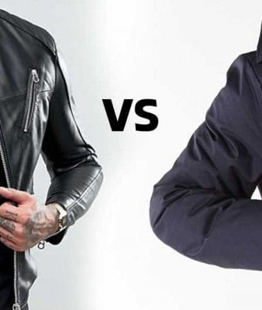 dragen heren leren jassen of parkas