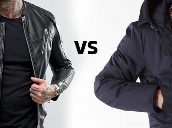 dragen heren leren jassen of parkas